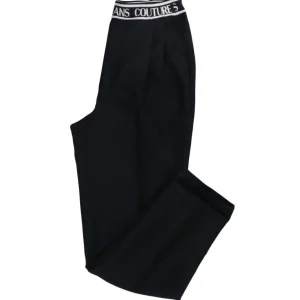 Versace Abbigliamento Pantaloni-77GAA101 LOGO TROUSERS CANVAS Nero
