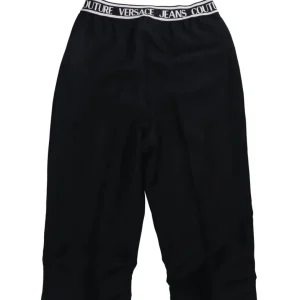 Versace Abbigliamento Pantaloni-77GAA101 LOGO TROUSERS CANVAS Nero