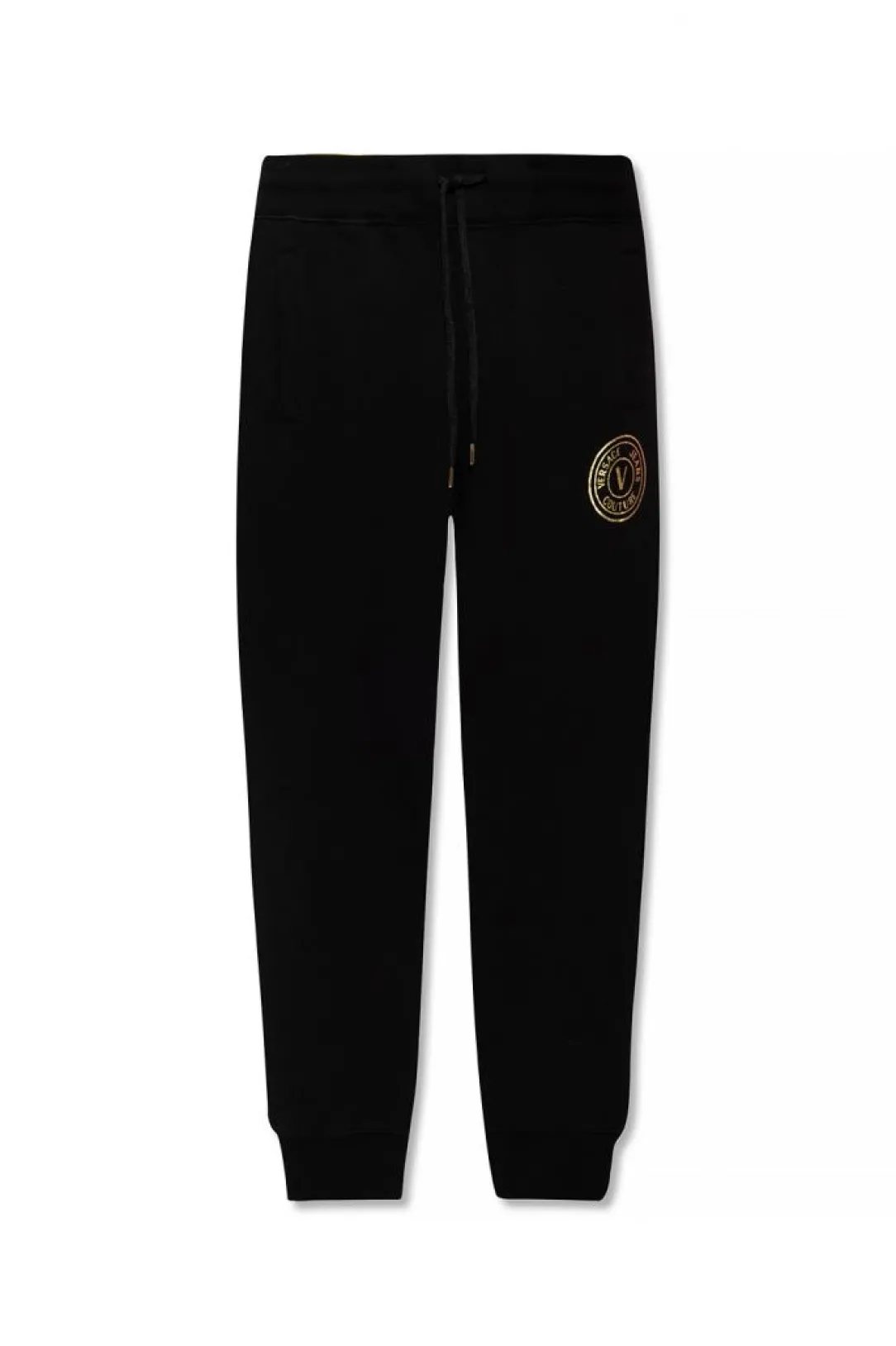 gaat_logo_pant_nero_oro_0.webp Versace Abbigliamento Tute-73GAAT06 LOGO PANT. Nero Oro