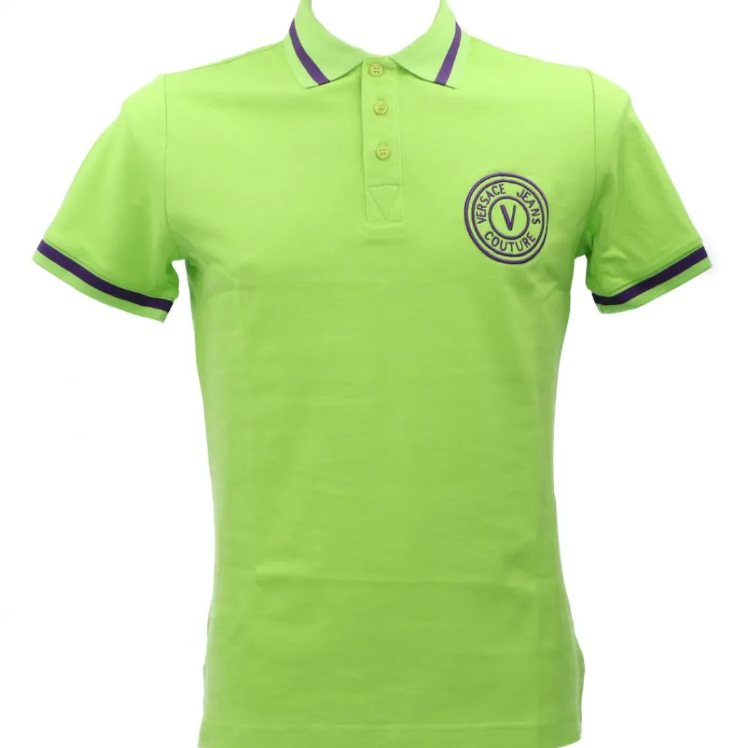 gagt_polo_color_verde_mel_0.webp Versace Abbigliamento Polo-74GAGT07 POLO COLOR Verde Mela