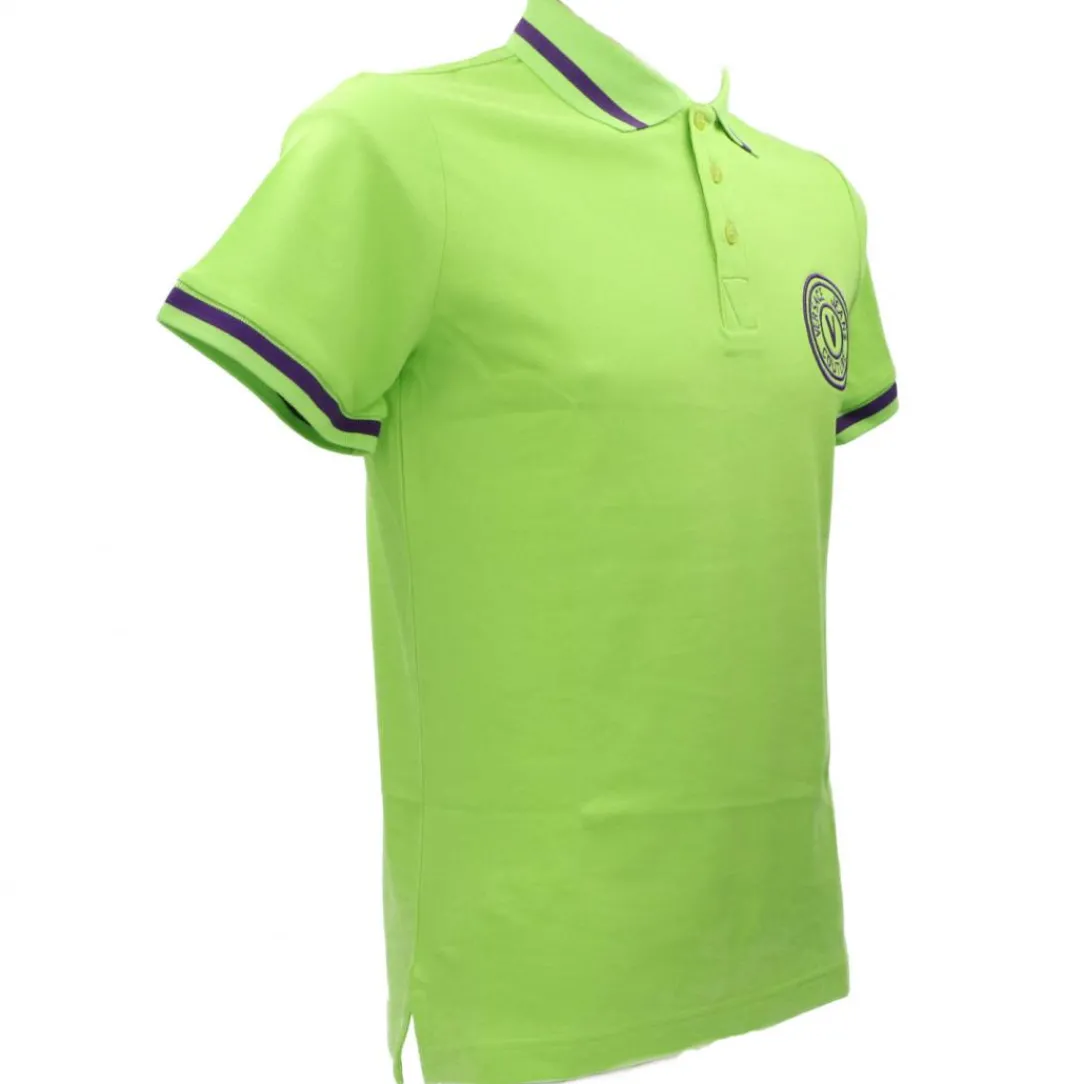 gagt_polo_color_verde_mel_1.webp Versace Abbigliamento Polo-74GAGT07 POLO COLOR Verde Mela
