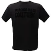 Versace Uomo T-Shirt-77GAHL01 LOGO GOTH FLOCK Nero
