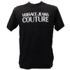 Versace Uomo T-Shirt-77GAHL03 LOGO IST MIX Nero