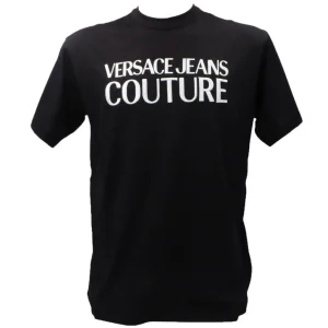 Versace Uomo T-Shirt-77GAHL03 LOGO IST MIX Nero