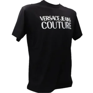 Versace Uomo T-Shirt-77GAHL03 LOGO IST MIX Nero
