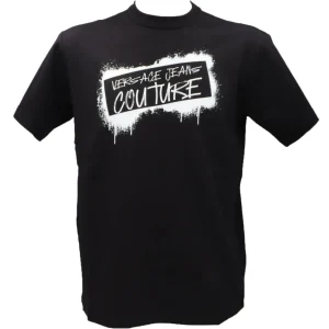 Versace Uomo T-Shirt-75GAHT14 LOGO GRAFFITI Nero