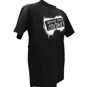 Versace Uomo T-Shirt-75GAHT14 LOGO GRAFFITI Nero