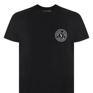 Versace Uomo T-Shirt-74GAHT06 VEBLEM RUBB SMALL Nero