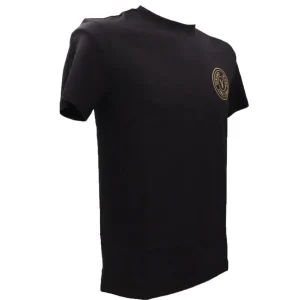 Versace Uomo T-Shirt-74GAHT06 VEBLEM RUBB SMALL Nero Oro