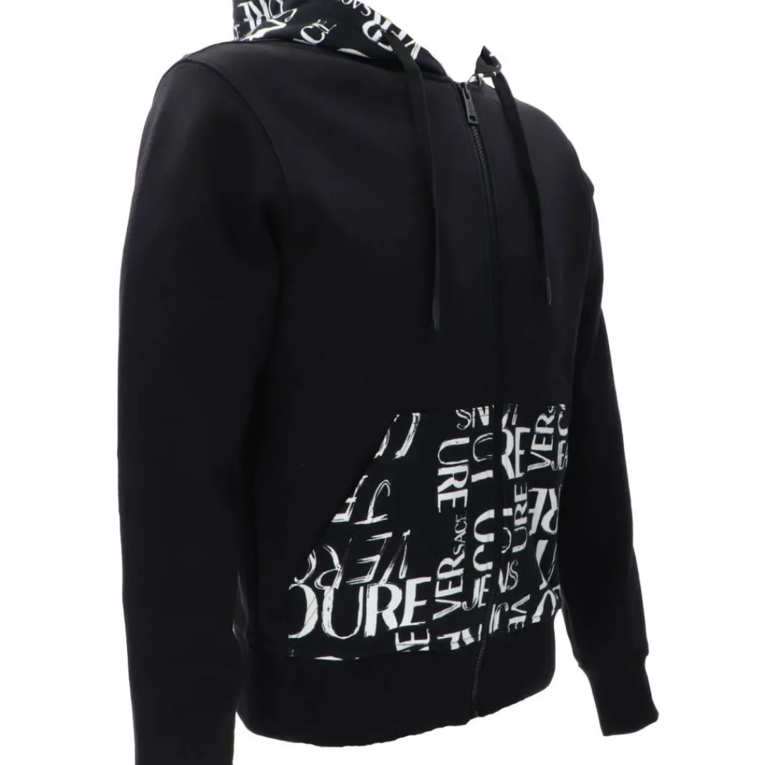 gaiz_felpa_doodle_nero_1.webp Versace Uomo Felpe-74GAI3Z2 FELPA DOODLE Nero