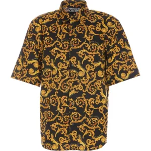 Versace Abbigliamento Camicia-74GAL211 CAMICIA PRINT Nero Oro