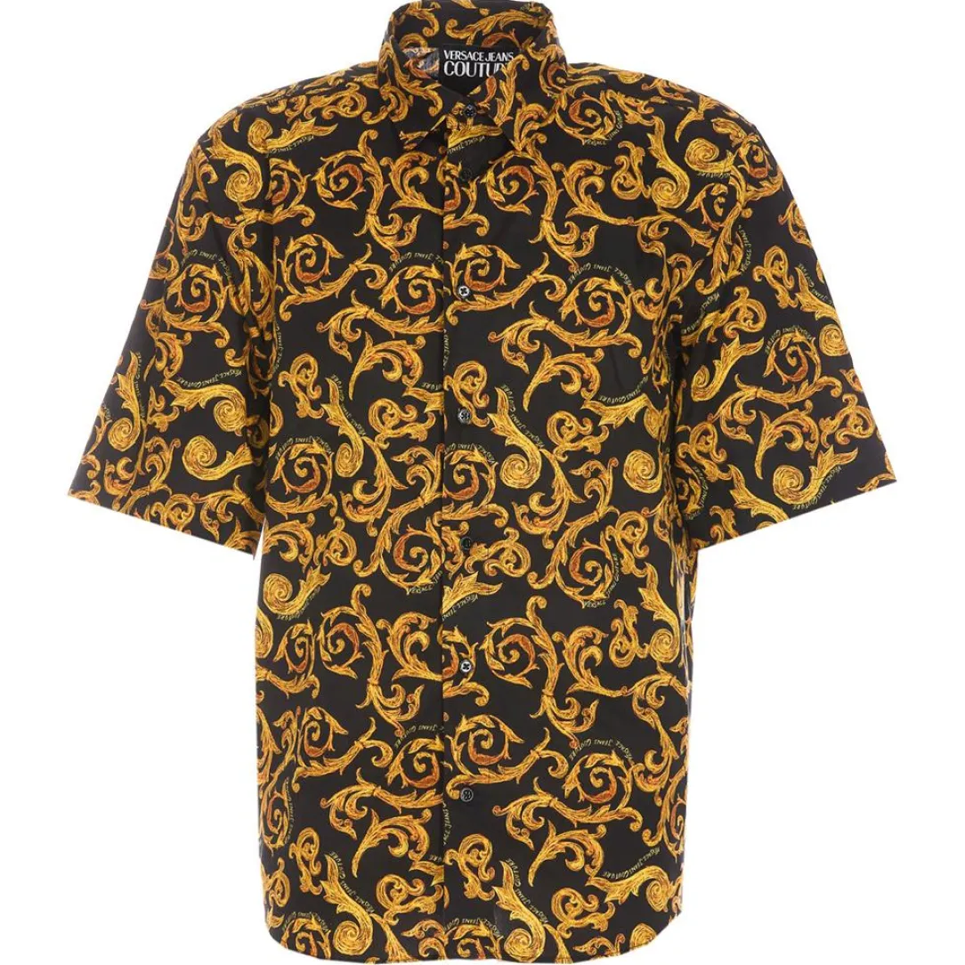 gal_camicia_print_nero_or_0.webp Versace Abbigliamento Camicia-74GAL211 CAMICIA PRINT Nero Oro