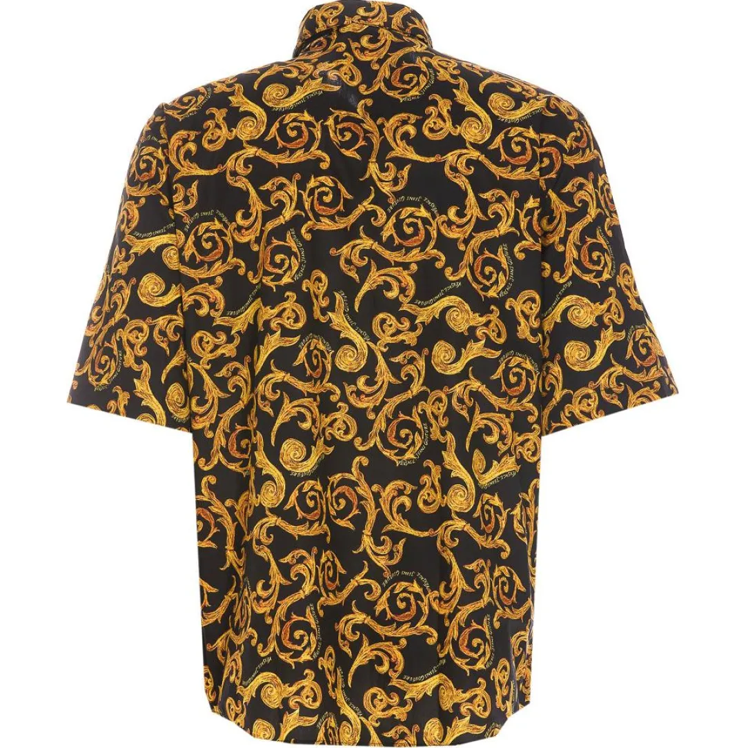 gal_camicia_print_nero_or_1.webp Versace Abbigliamento Camicia-74GAL211 CAMICIA PRINT Nero Oro