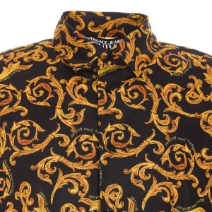 Versace Abbigliamento Camicia-74GAL211 CAMICIA PRINT Nero Oro