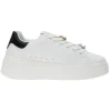 Gold&Gold Donna Sneakers-GB900 charm logo Bianco