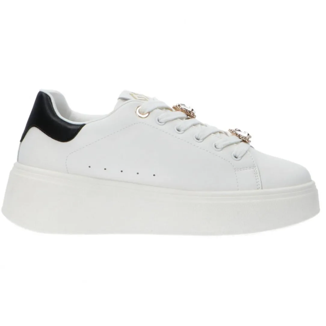 gb_charm_logo_bianco_0.webp Gold&Gold Donna Sneakers-GB900 charm logo Bianco
