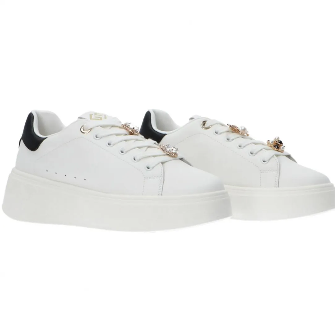 gb_charm_logo_bianco_1.webp Gold&Gold Donna Sneakers-GB900 charm logo Bianco
