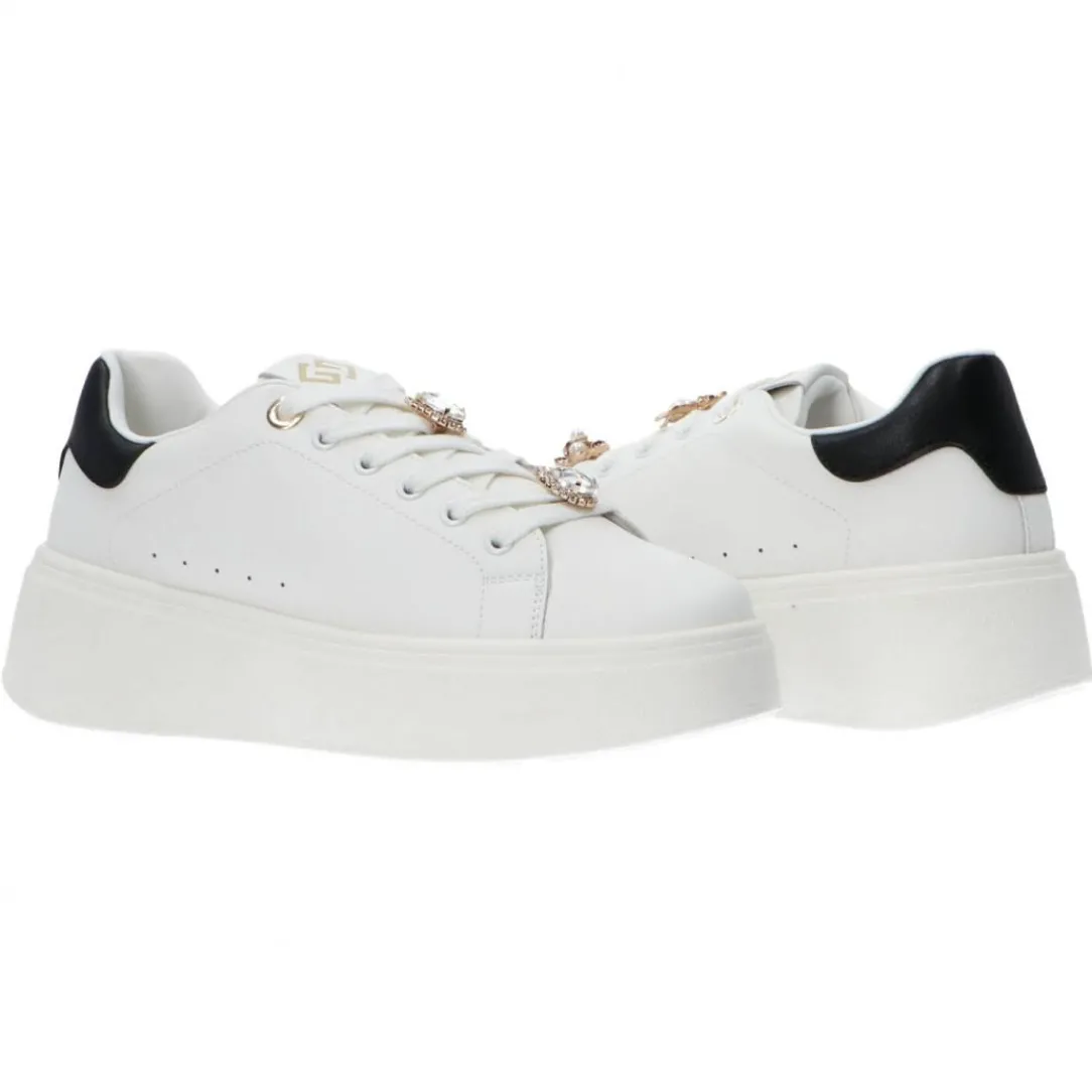 gb_charm_logo_bianco_2.webp Gold&Gold Donna Sneakers-GB900 charm logo Bianco