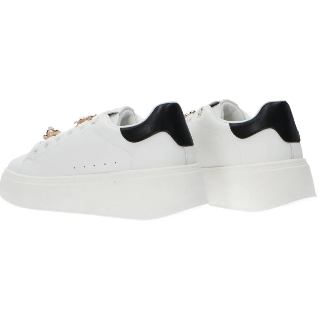 gb_charm_logo_bianco_3.webp Gold&Gold Donna Sneakers-GB900 charm logo Bianco