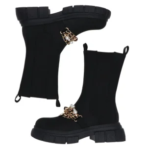 Gaelle Paris Donna Stivaletti E Stivali-GBCDP3121 ECOPELLE CON CHARMS Nero
