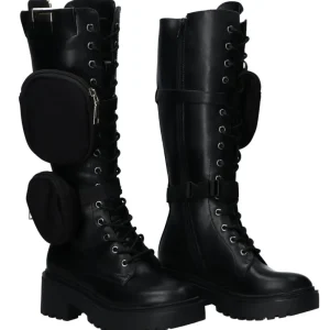 Gaelle Paris Donna Stivaletti E Stivali-GBCDP2820 Ecopelle con marsupio Nero