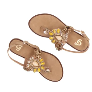 Gold&Gold Donna Sandali-GC672 infradito Giallo