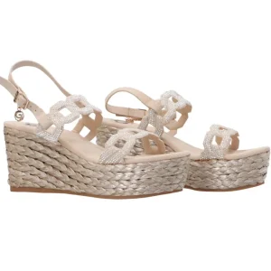 Gold&Gold Donna Sandali-GC681 zeppa Beige