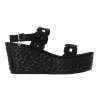 Gold&Gold Donna Sandali-GC681 zeppa Nero