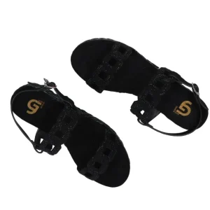Gold&Gold Donna Sandali-GC681 zeppa Nero