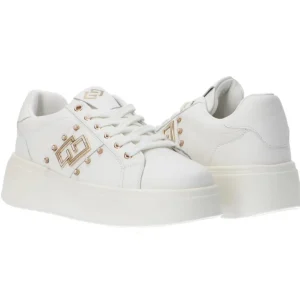 Gold&Gold Donna Sneakers-GG Metallic GB 881 Bianco