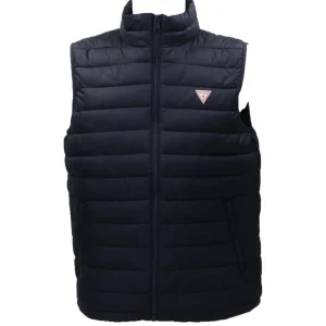 Guess Abbigliamento Smanicato-GJ HODED PUFFER VEST Blu
