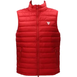 Guess Abbigliamento Smanicato-GJ HODED PUFFER VEST Rosso