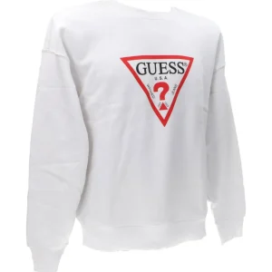 Guess Uomo Felpe-GJ ICONIC TRIANGLE SWEAT Bianco