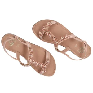 Gold&Gold Donna Sandali-GL788 pietra strass Beige