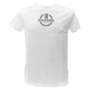 Tommy Hilfiger Uomo T-Shirt-GLOBAL STRIPE WREATH TEE 34388 Bianco