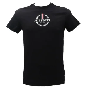 Tommy Hilfiger Uomo T-Shirt-GLOBAL STRIPE WREATH TEE 34388 Nero