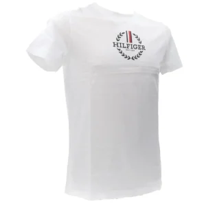 Tommy Hilfiger Uomo T-Shirt-GLOBAL STRIPE WREATH TEE 34388 Bianco