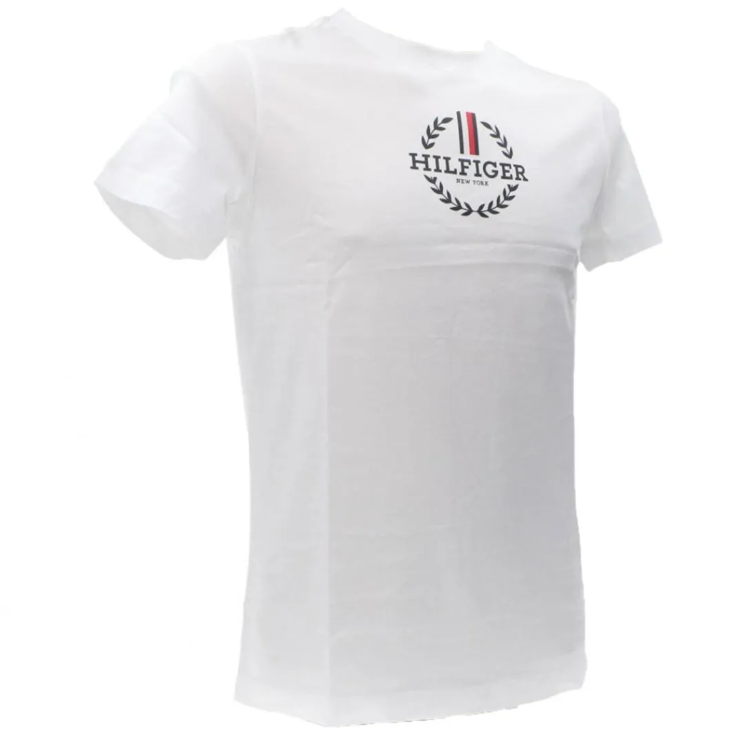 global_stripe_wreath_tee__1-1.webp Tommy Hilfiger Uomo T-Shirt-GLOBAL STRIPE WREATH TEE 34388 Bianco