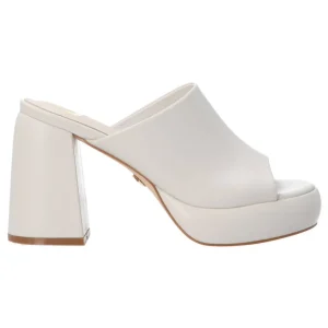 Gold&Gold Donna Sandali-GU241 sabot tacco largo Off white