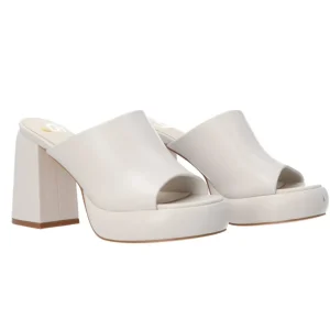 Gold&Gold Donna Sandali-GU241 sabot tacco largo Off white