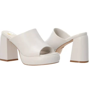 Gold&Gold Donna Sandali-GU241 sabot tacco largo Off white