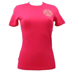 Versace Donna T-Shirt-74HAHT06 JERSEY STRETCH Fucsia