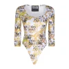 Versace Donna Body-74HAM238 BODY LYCRA SATIN Bianco Oro