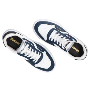 Blauer USA Uomo Sneakers-Harper lea Bianco blu