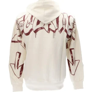 Disclaimer Uomo Felpe-24IDS54500 FELPA CAPP Bianco Latte