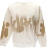 Disclaimer Uomo Felpe-24IDS54614 GIROCOLLO FELPA Bianco Latte