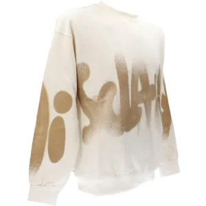 Disclaimer Uomo Felpe-24IDS54614 GIROCOLLO FELPA Bianco Latte