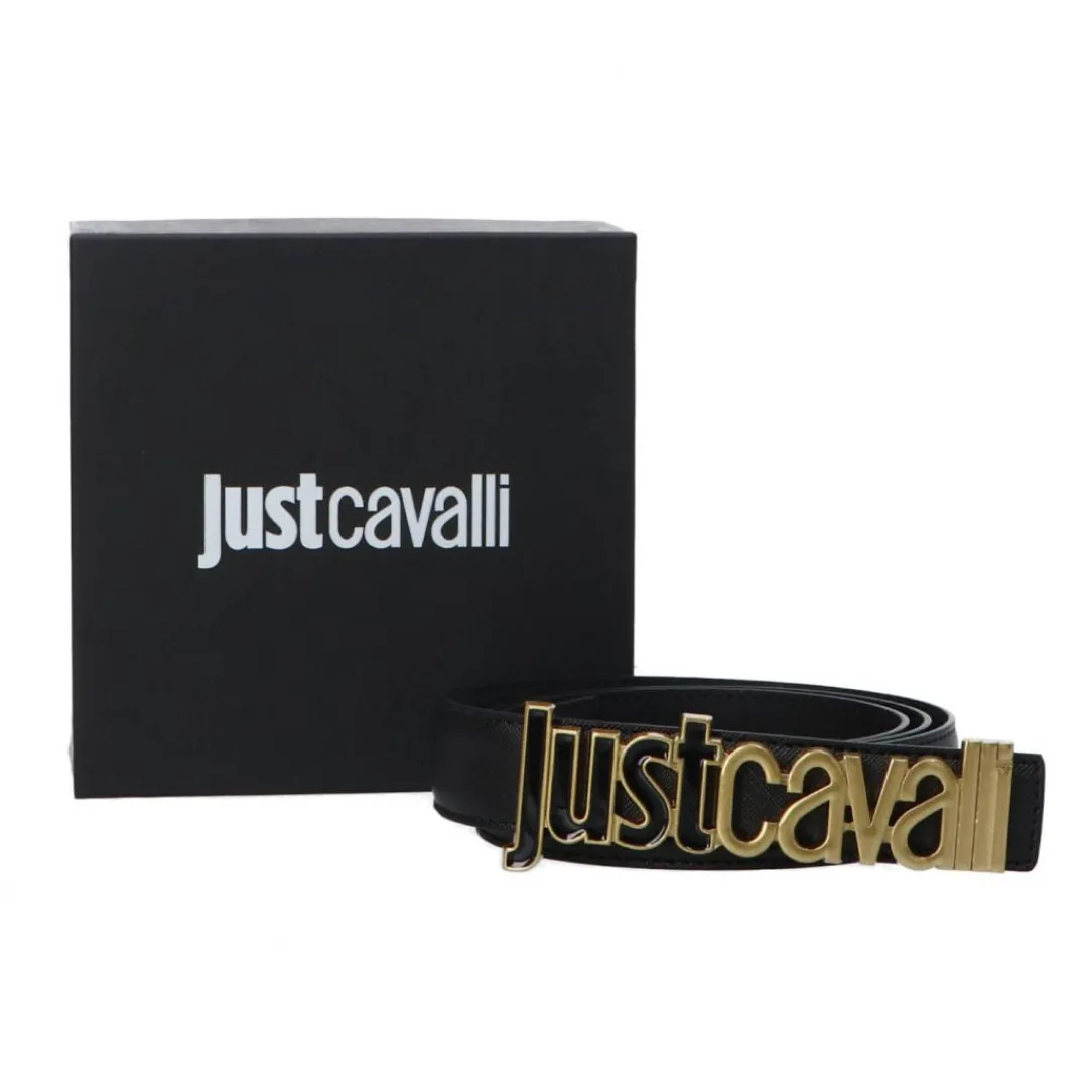jc_metal_lettering_saffia_0.webp Just Cavalli Donna Cinture-JC METAL LETTERING SAFFIANO Nero