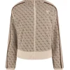 Guess Donna Felpe-JEAN G LOGO FULL ZIP SWEATSHIRT Beige