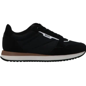 Boss Uomo Sneakers-Kai Runn leather nylon bianco nero